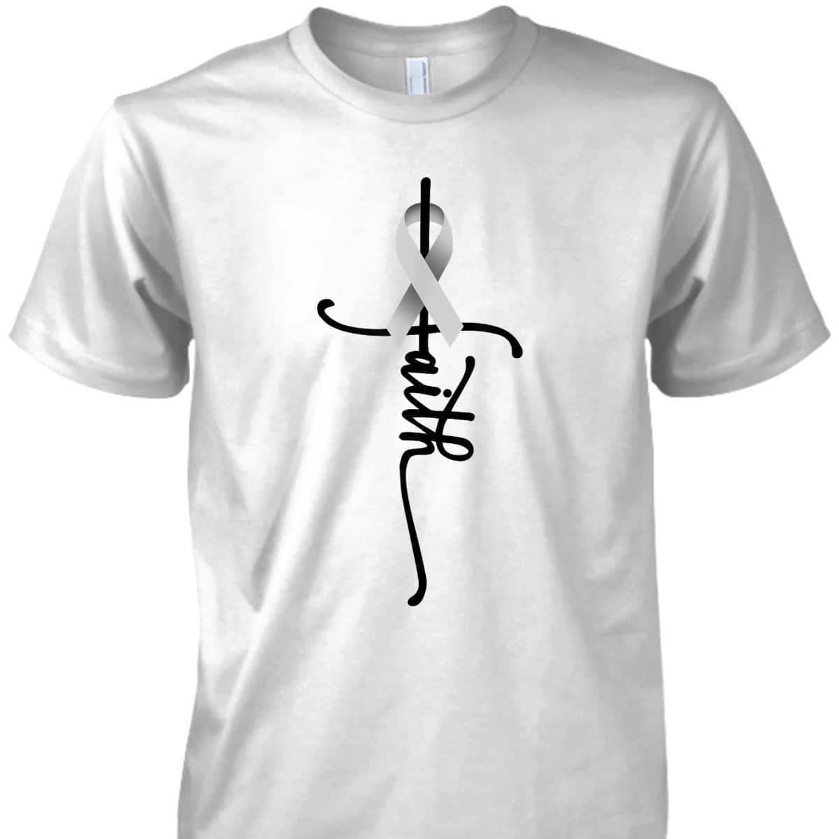 Lung Cancer Faith Lung Cancer Awareness Support T-Shirt
