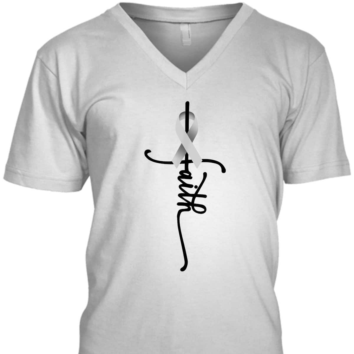 Lung Cancer Faith Lung Cancer Awareness Support T-Shirt