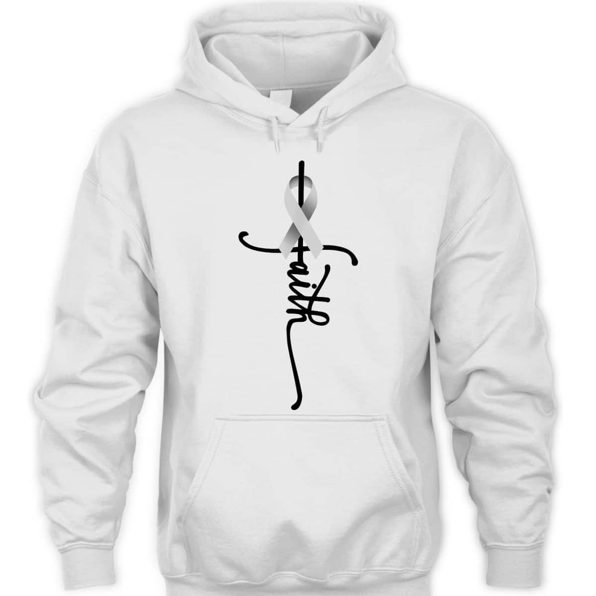 Lung Cancer Faith Lung Cancer Awareness Support T-Shirt
