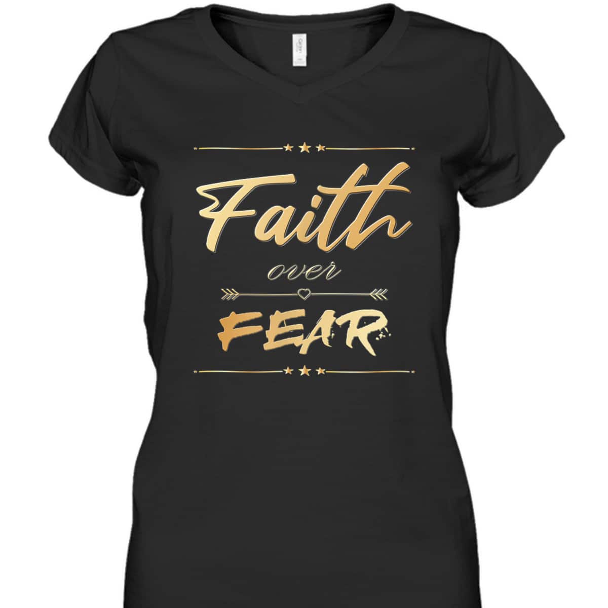 Faith Over Fear T-Shirt Bible Saying Christian Gift Faith Over Fear T-Shirt Bible Saying Christian Gift