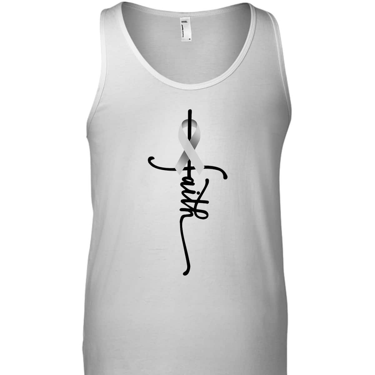 Lung Cancer Faith Lung Cancer Awareness Support T-Shirt