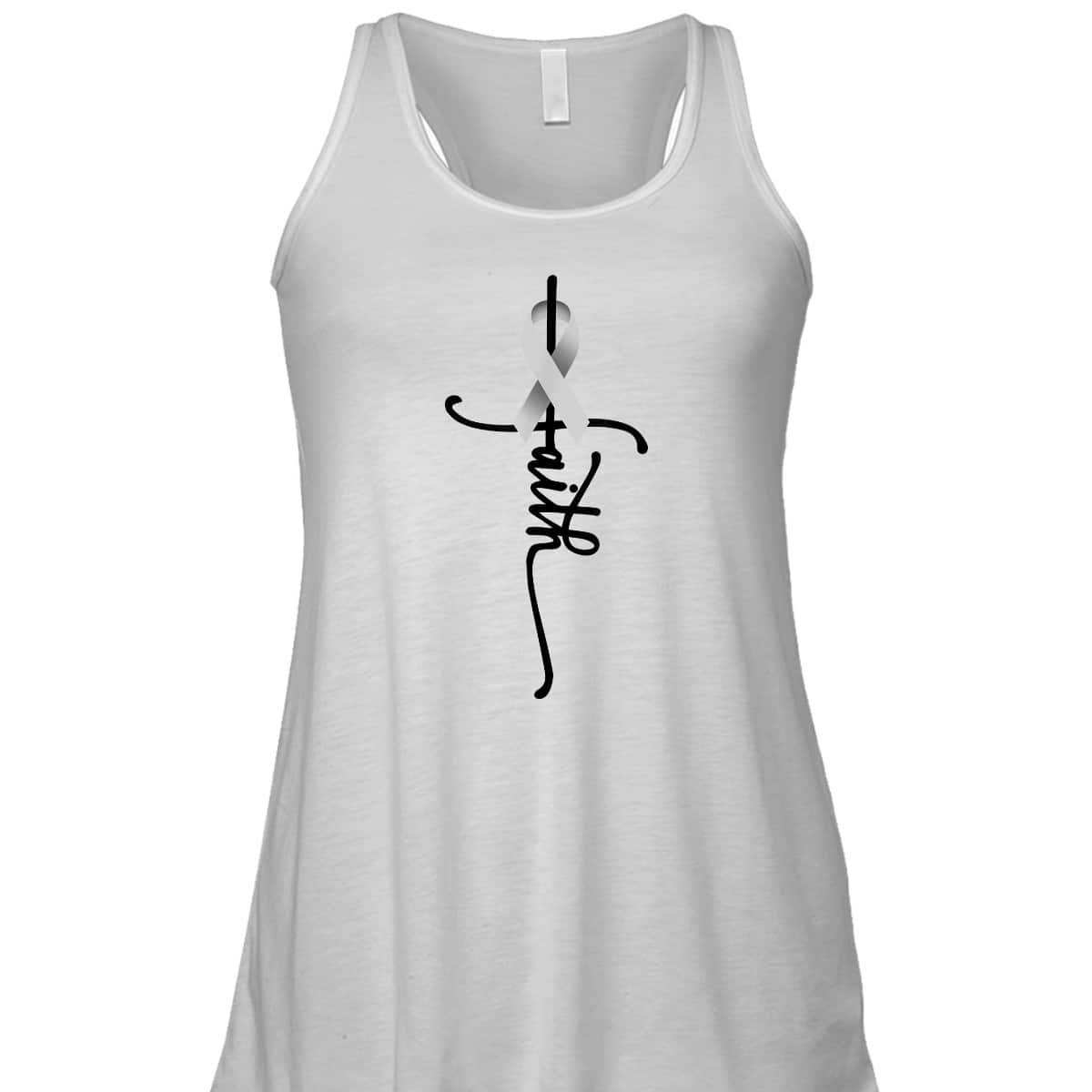 Lung Cancer Faith Lung Cancer Awareness Support T-Shirt