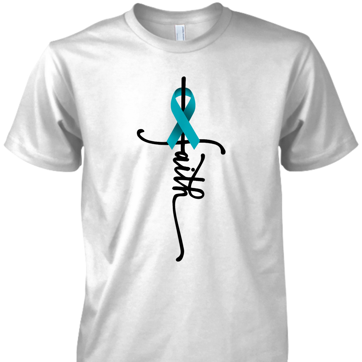 Ovarian Cancer Christian Faith Ovarian Cancer Awareness Support T-Shirt