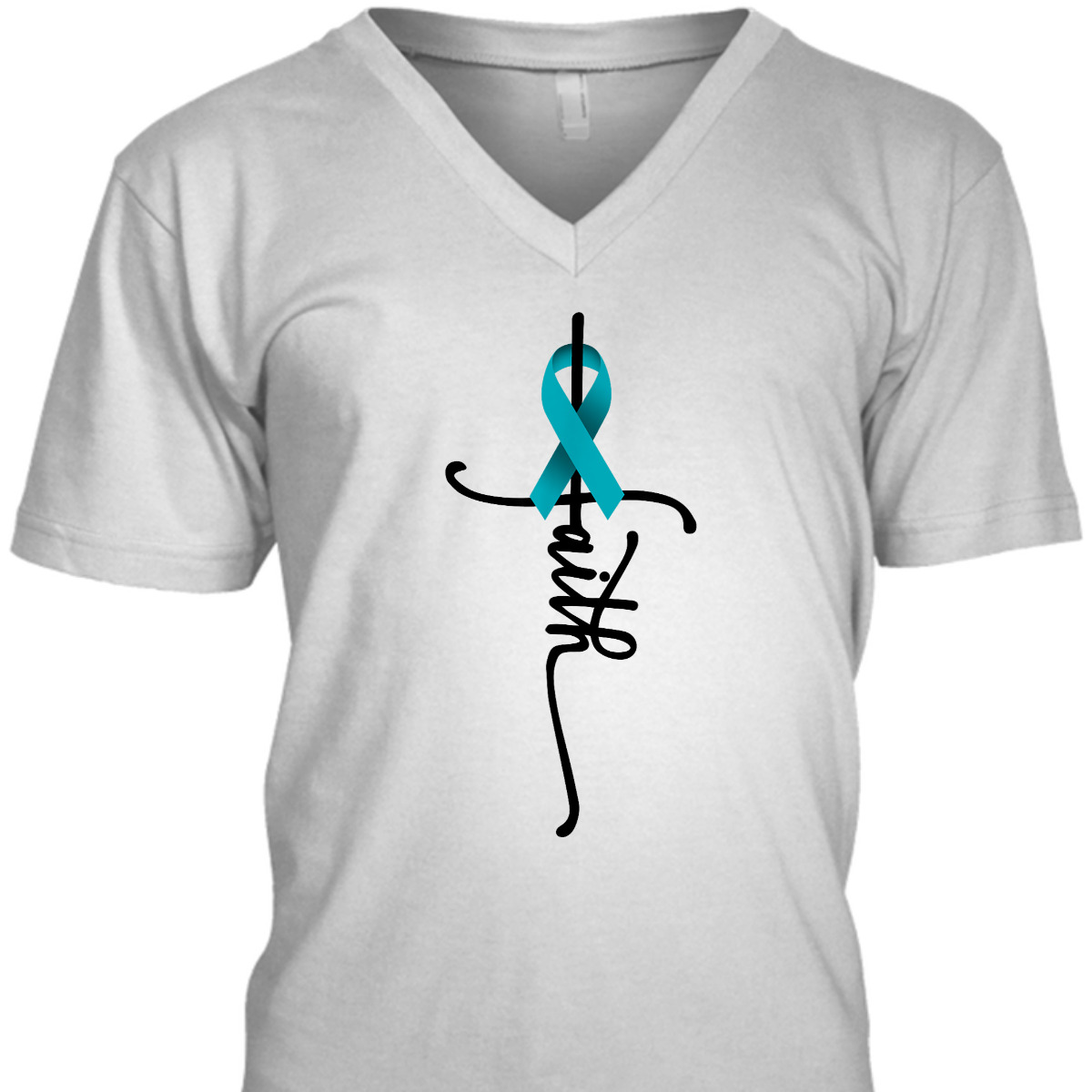 Ovarian Cancer Christian Faith Ovarian Cancer Awareness Support T-Shirt