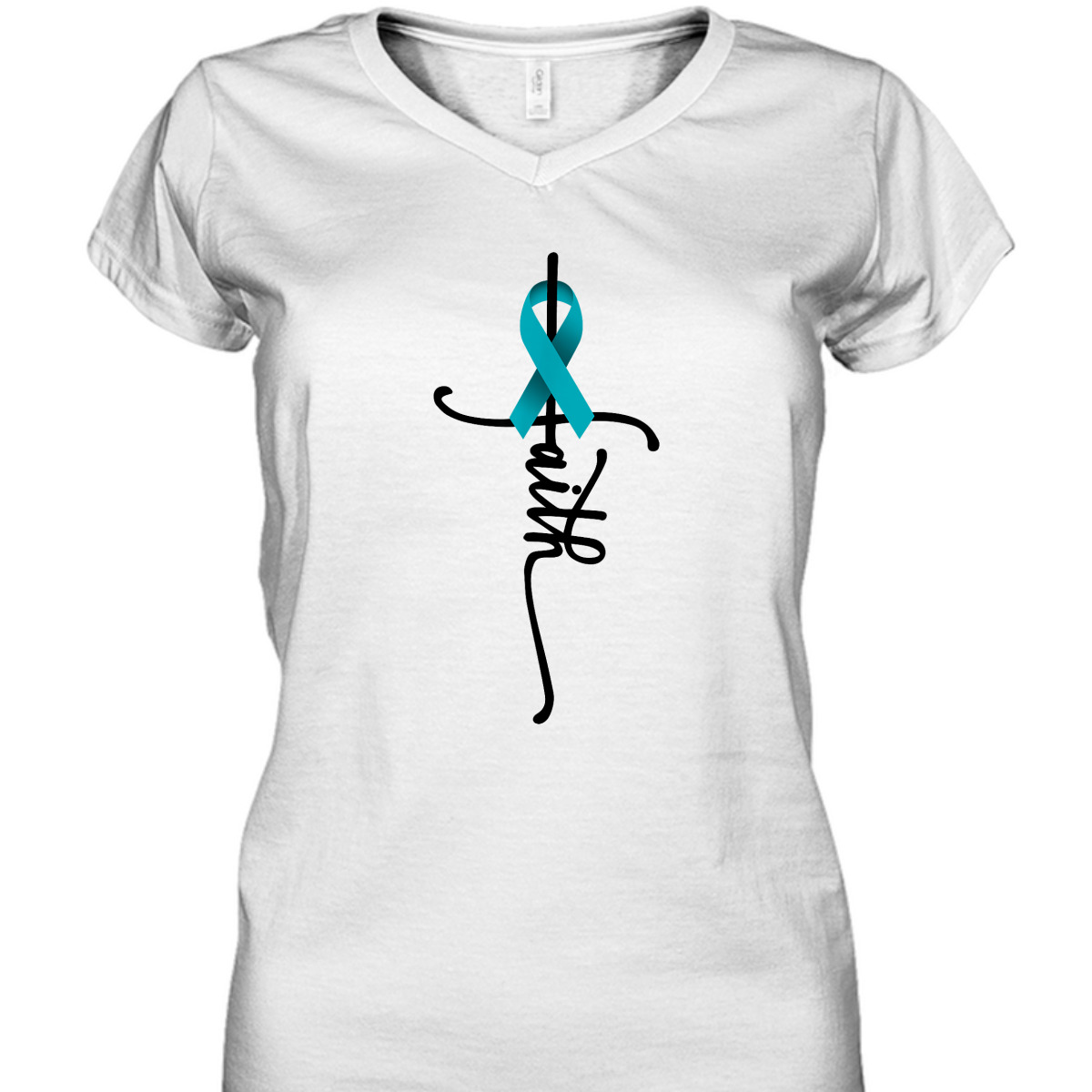 Ovarian Cancer Christian Faith Ovarian Cancer Awareness Support T-Shirt