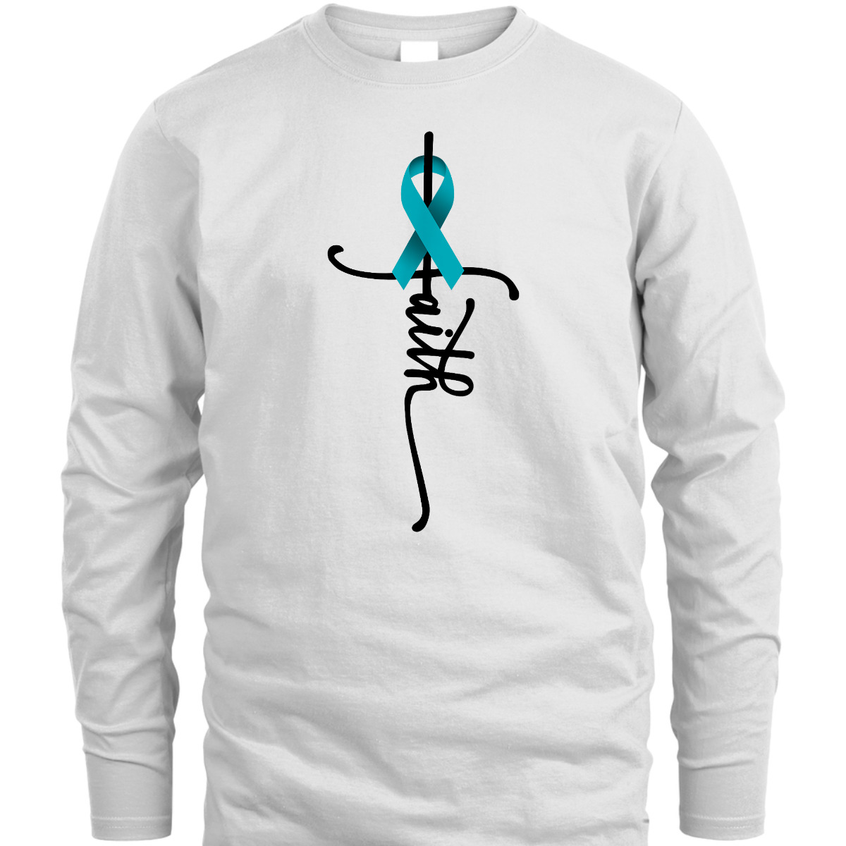 Ovarian Cancer Christian Faith Ovarian Cancer Awareness Support T-Shirt