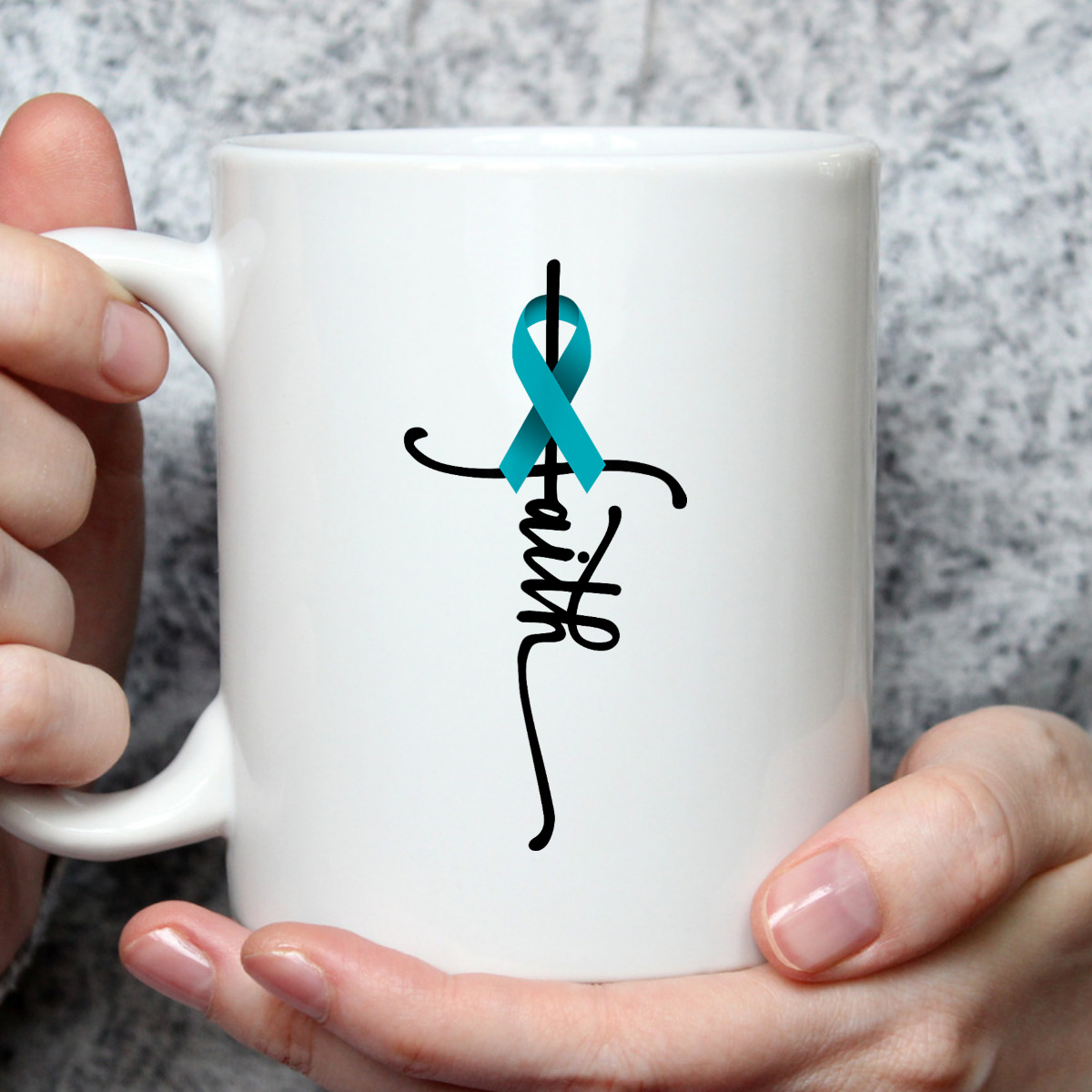 Ovarian Cancer Christian Faith Ovarian Cancer Awareness Support T-Shirt