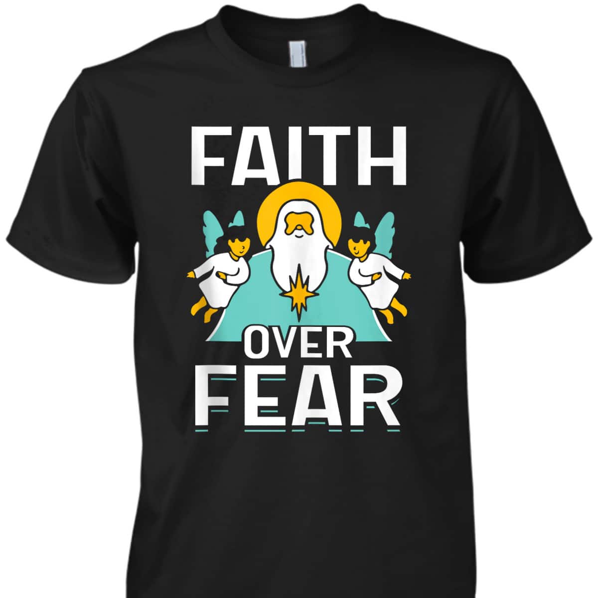 Faith Over Fear Lord Religious Bible Verse T-Shirt Faith Over Fear Lord Religious Bible Verse T-Shirt