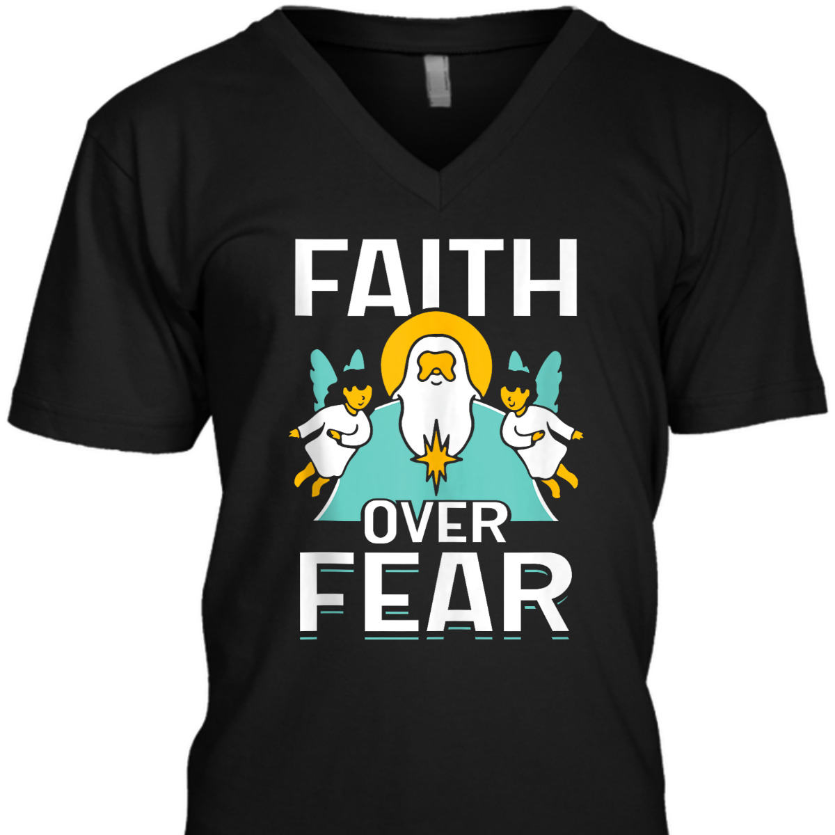 Faith Over Fear Lord Religious Bible Verse T-Shirt Faith Over Fear Lord Religious Bible Verse T-Shirt