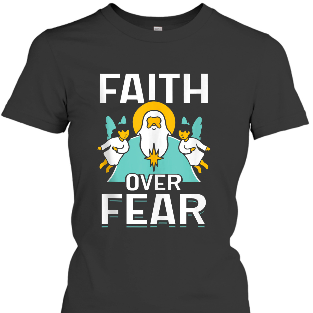 Faith Over Fear Lord Religious Bible Verse T-Shirt Faith Over Fear Lord Religious Bible Verse T-Shirt