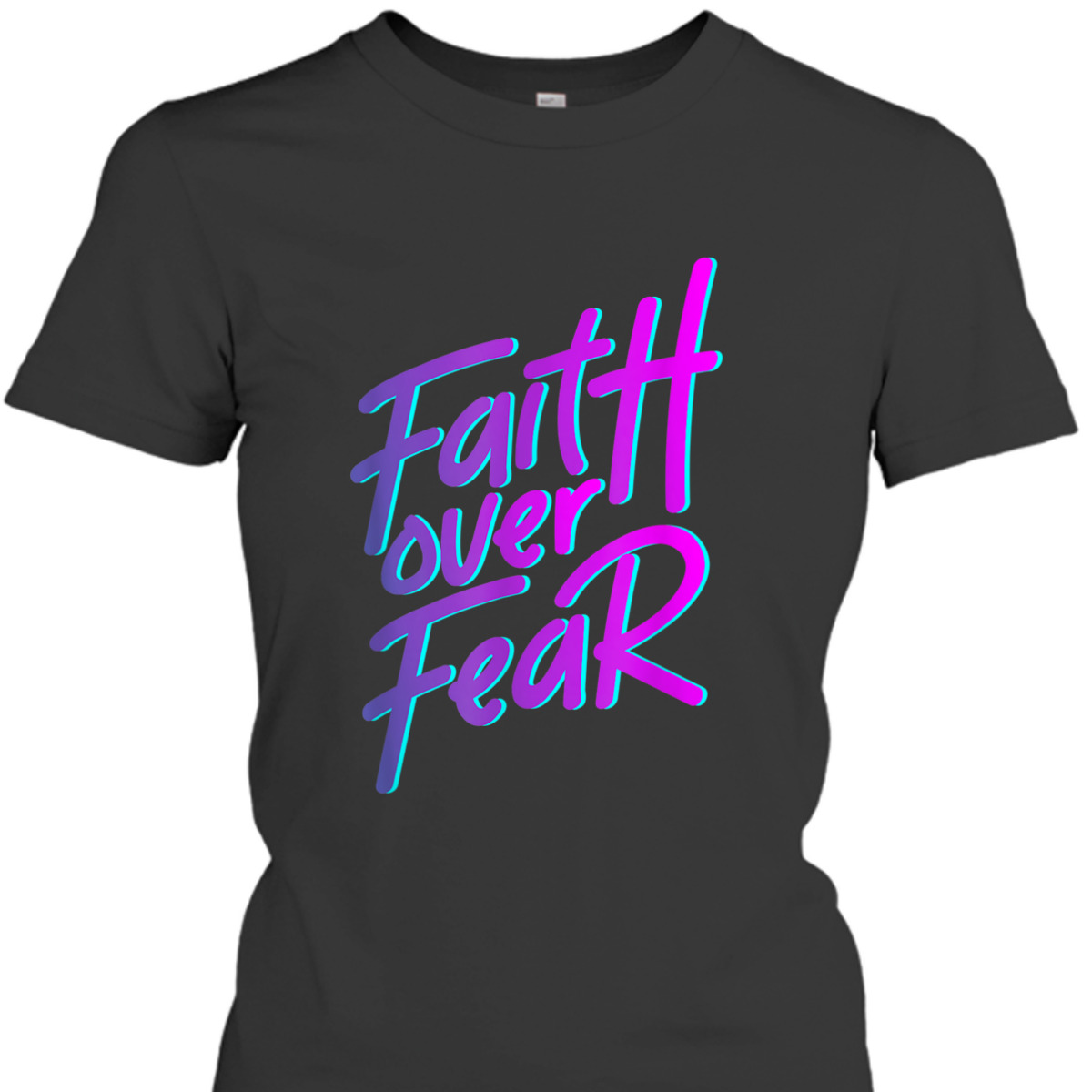 Faith Over Fear T-Shirt Vintage 90s Style Christian Gift