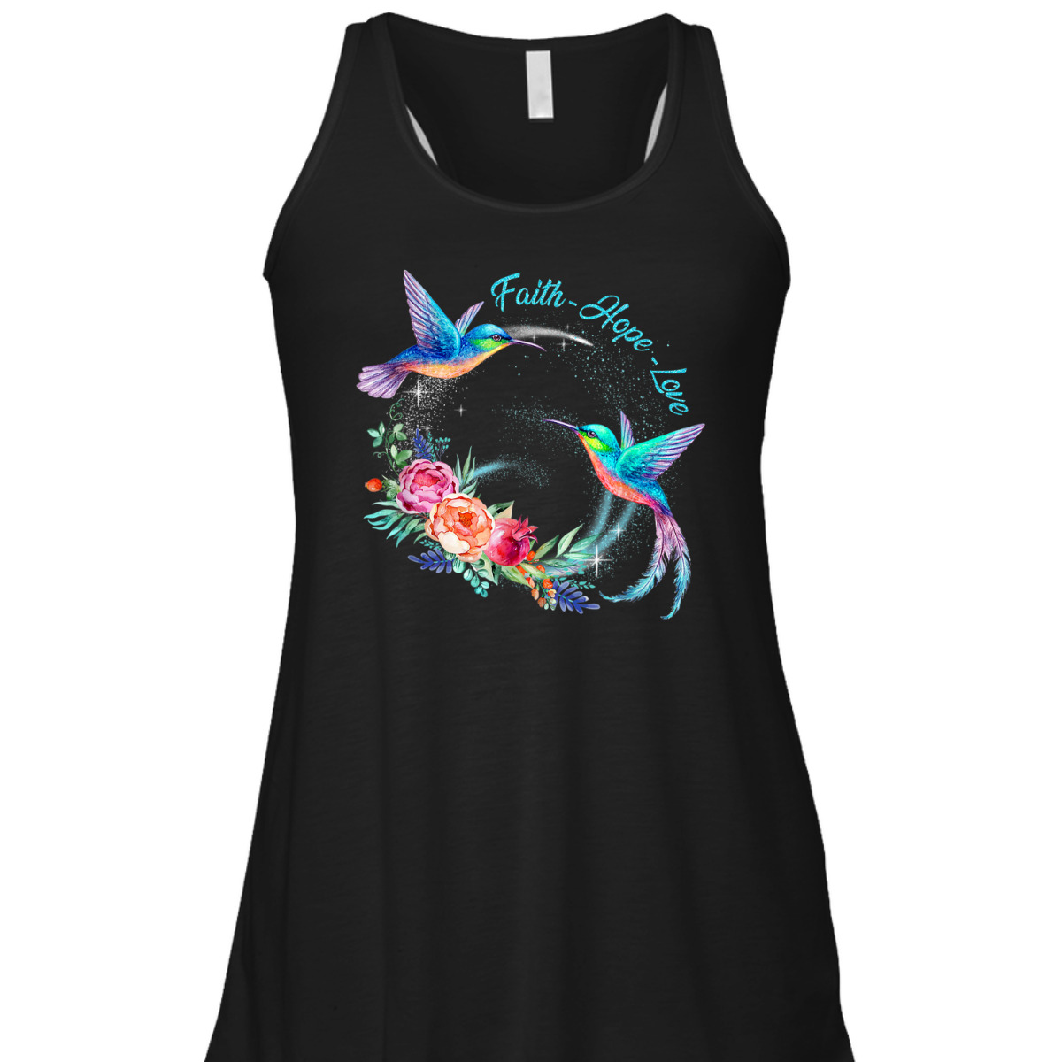 Vintage Hummingbirds Christian T-Shirt Faith Hope Love Vintage Hummingbirds Christian T-Shirt Faith Hope Love