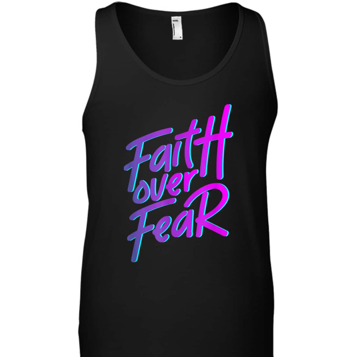 Faith Over Fear T-Shirt Vintage 90s Style Christian Gift