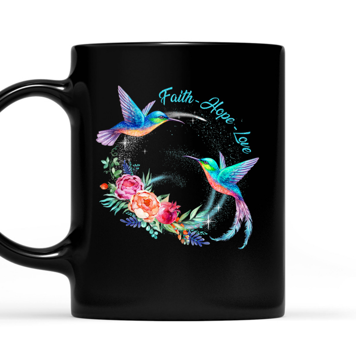 Vintage Hummingbirds Christian T-Shirt Faith Hope Love Vintage Hummingbirds Christian T-Shirt Faith Hope Love