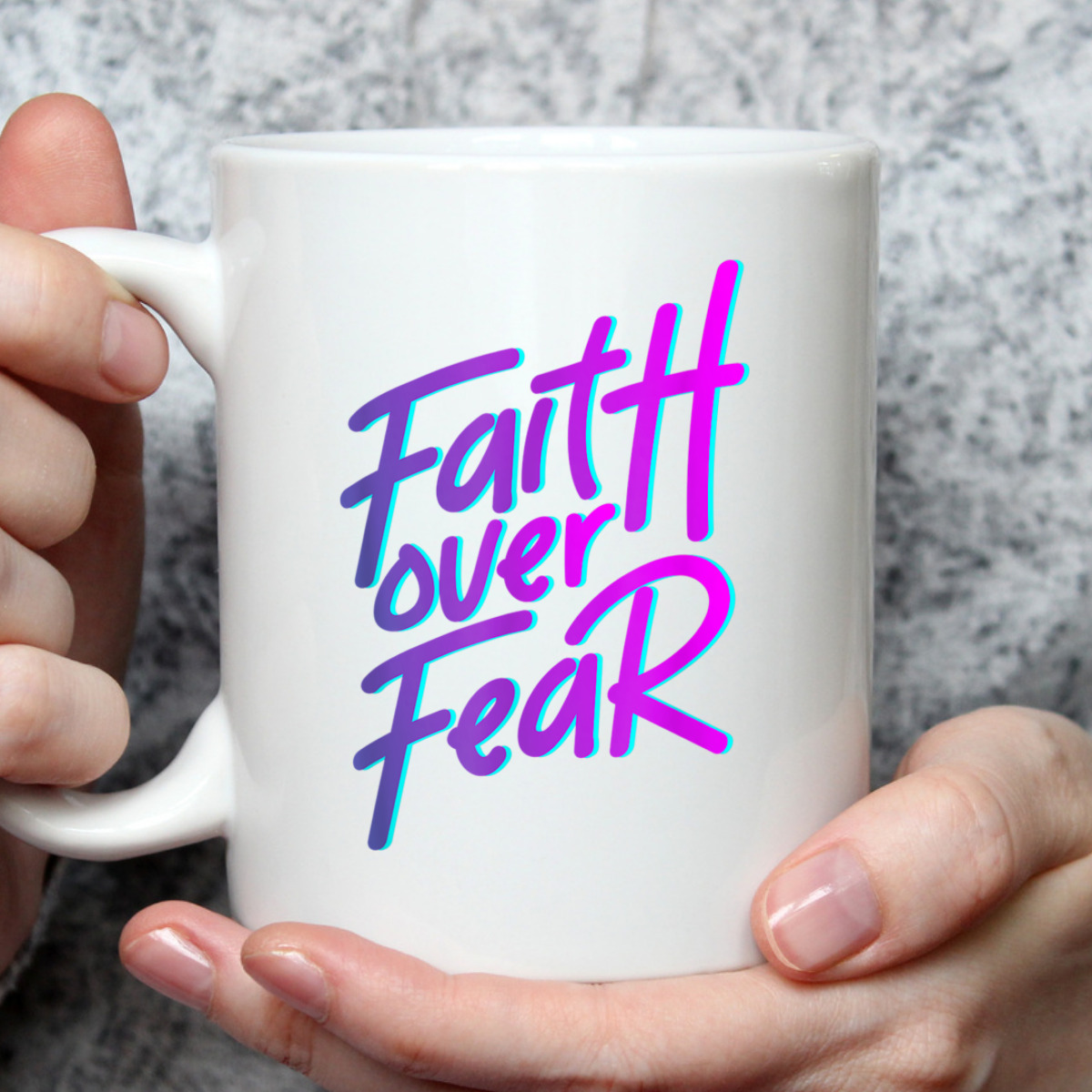 Faith Over Fear T-Shirt Vintage 90s Style Christian Gift
