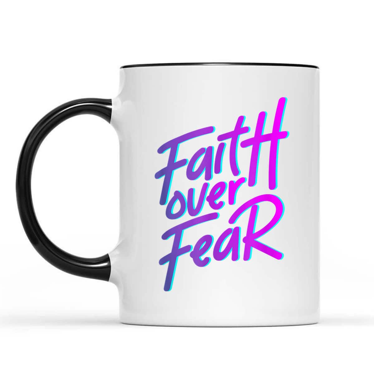 Faith Over Fear T-Shirt Vintage 90s Style Christian Gift Faith Over Fear T-Shirt Vintage 90s Style Christian Gift