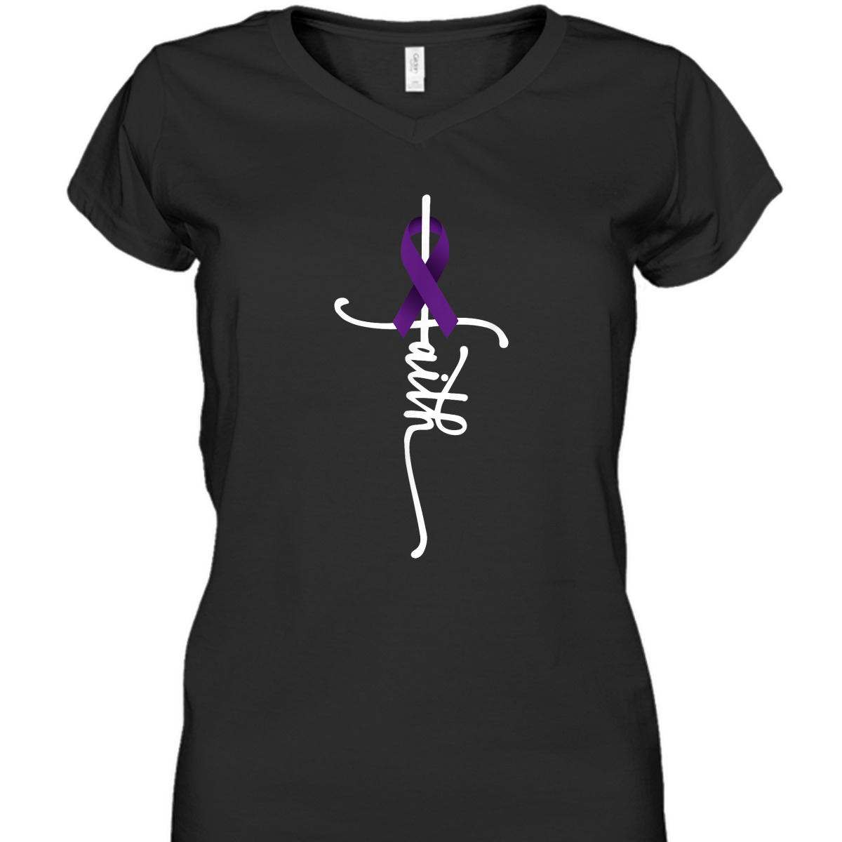 Pancreatic Cancer Faith Pancreatic Cancer Awareness Support T-Shirt