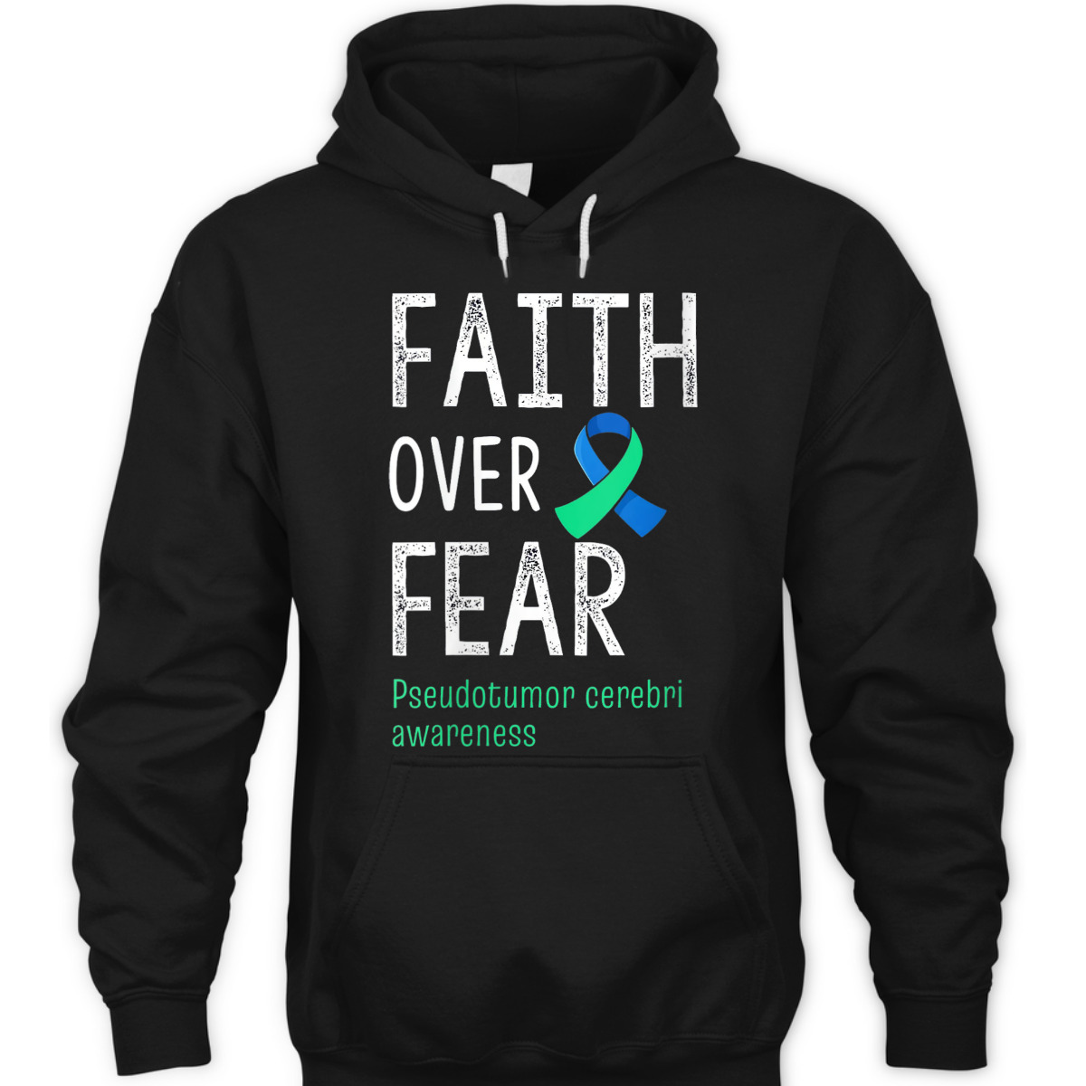 Christian Faith Over Fear Pseudotumor Cerebri Awareness T-Shirt Christian Faith Over Fear Pseudotumor Cerebri Awareness T-Shirt