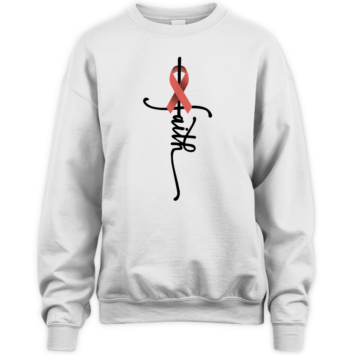Uterine Cancer Faith Endometrial Cancer Awareness Support T-Shirt