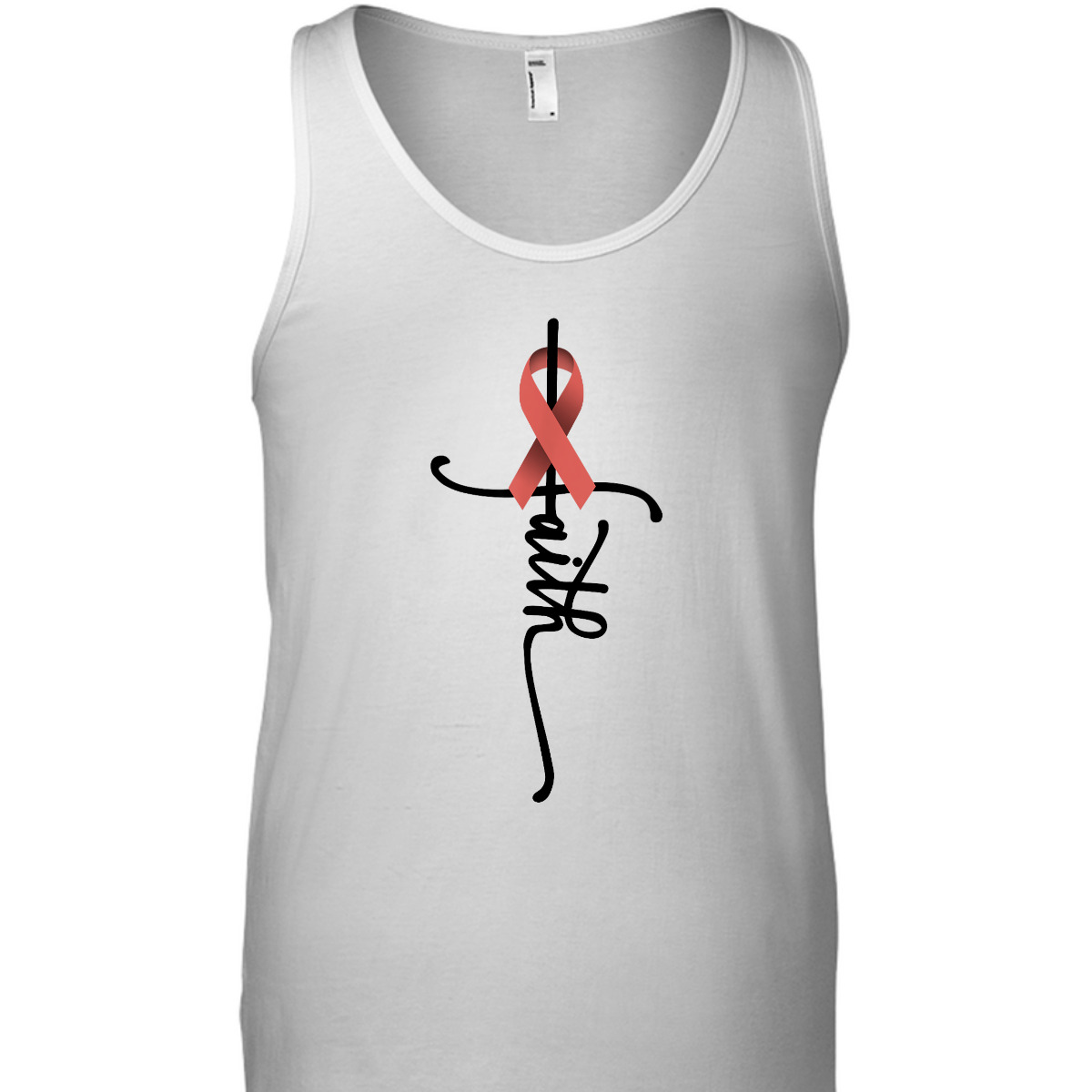 Uterine Cancer Faith Endometrial Cancer Awareness Support T-Shirt