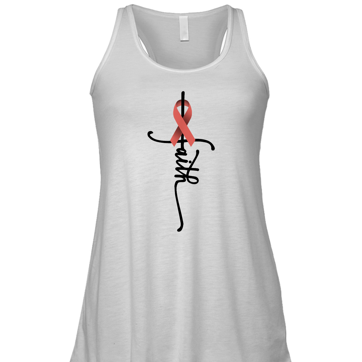 Uterine Cancer Faith Endometrial Cancer Awareness Support T-Shirt