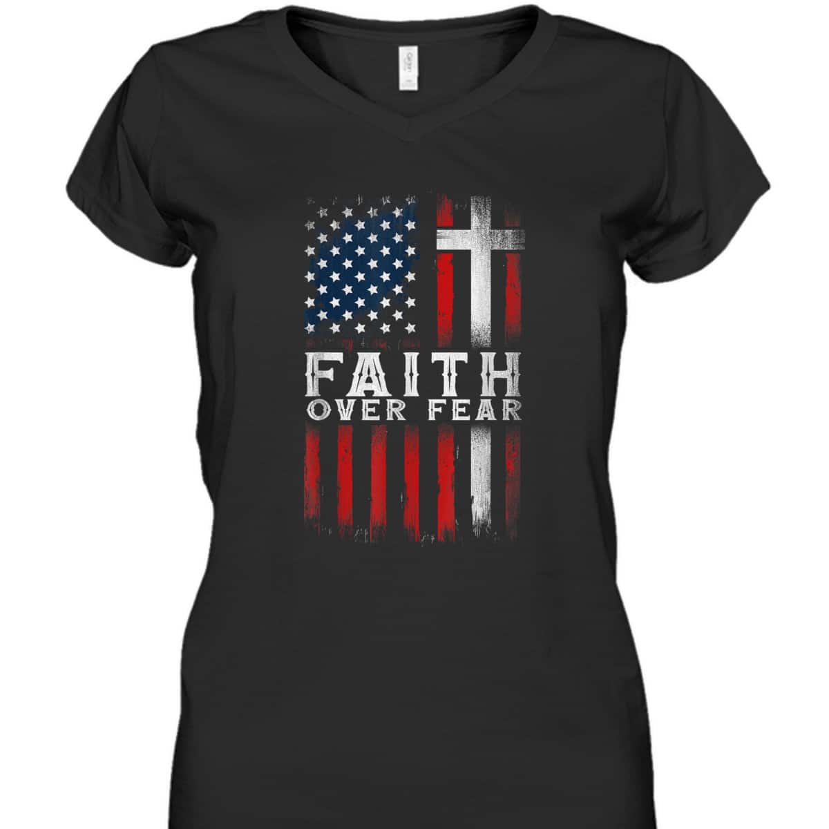 Christian US USA Flag American Christ Faith Over Fear Cross 4th Of July Independent Day T-Shirt Christian US USA Flag American Christ Faith Over Fear Cross 4th Of July Independent Day T-Shirt