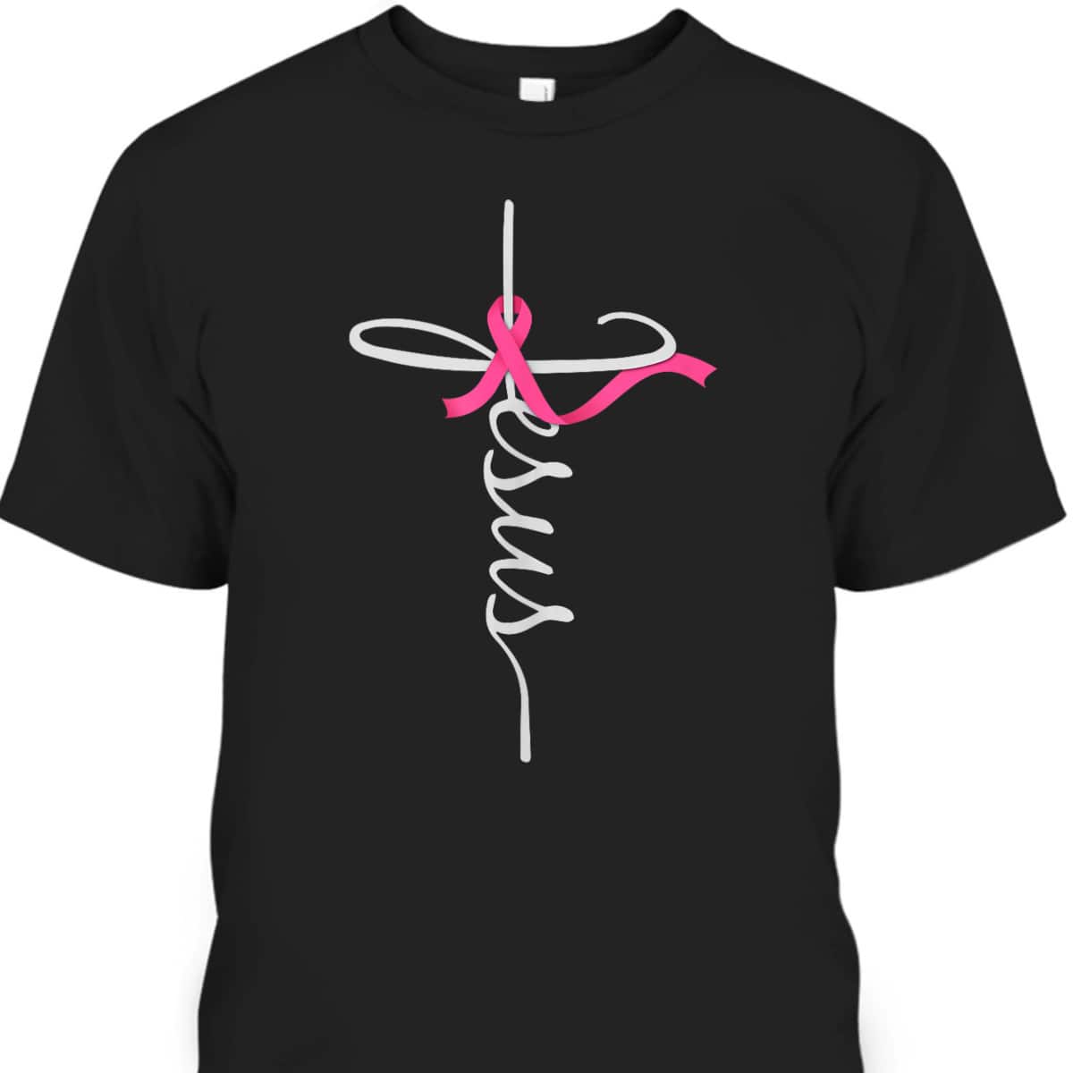 Faith Over Fear Cross Breast Cancer Awareness Jesus Believers T-Shirt Faith Over Fear Cross Breast Cancer Awareness Jesus Believers T-Shirt