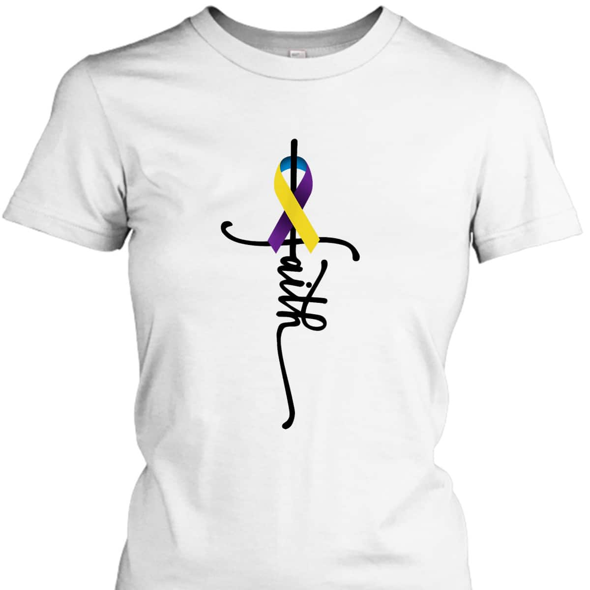 Bladder Cancer Faith Bladder Cancer Awareness Support T-Shirt