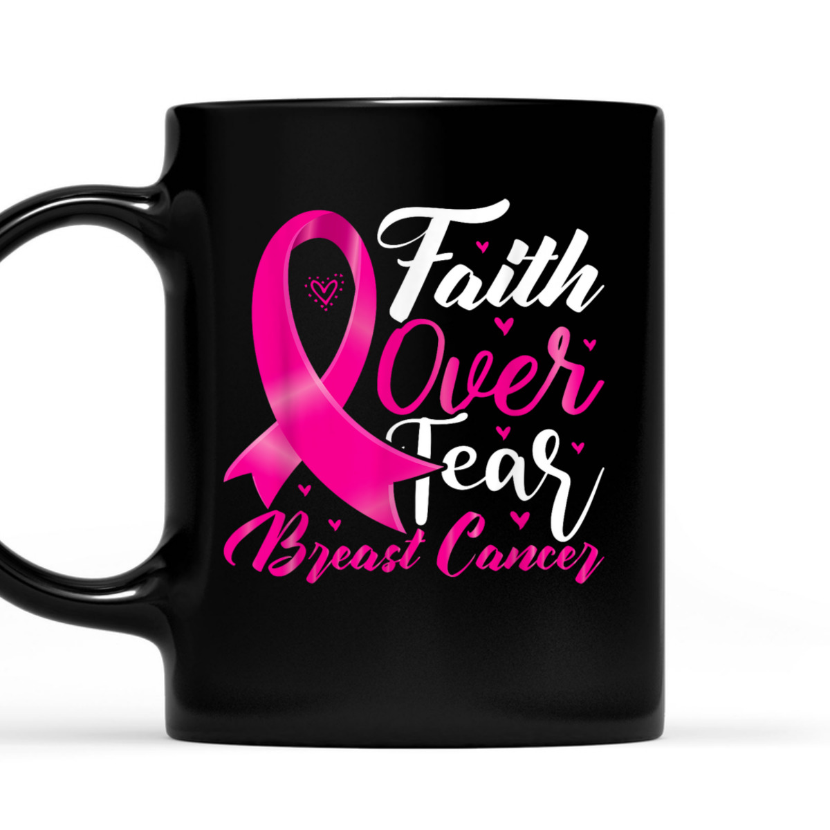 Faith Over Fear Breast Cancer Awareness Christian Faith T-Shirt Faith Over Fear Breast Cancer Awareness Christian Faith T-Shirt