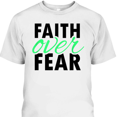 Vintage Faith Over Fear Christian Bible Verse Religious T-Shirt