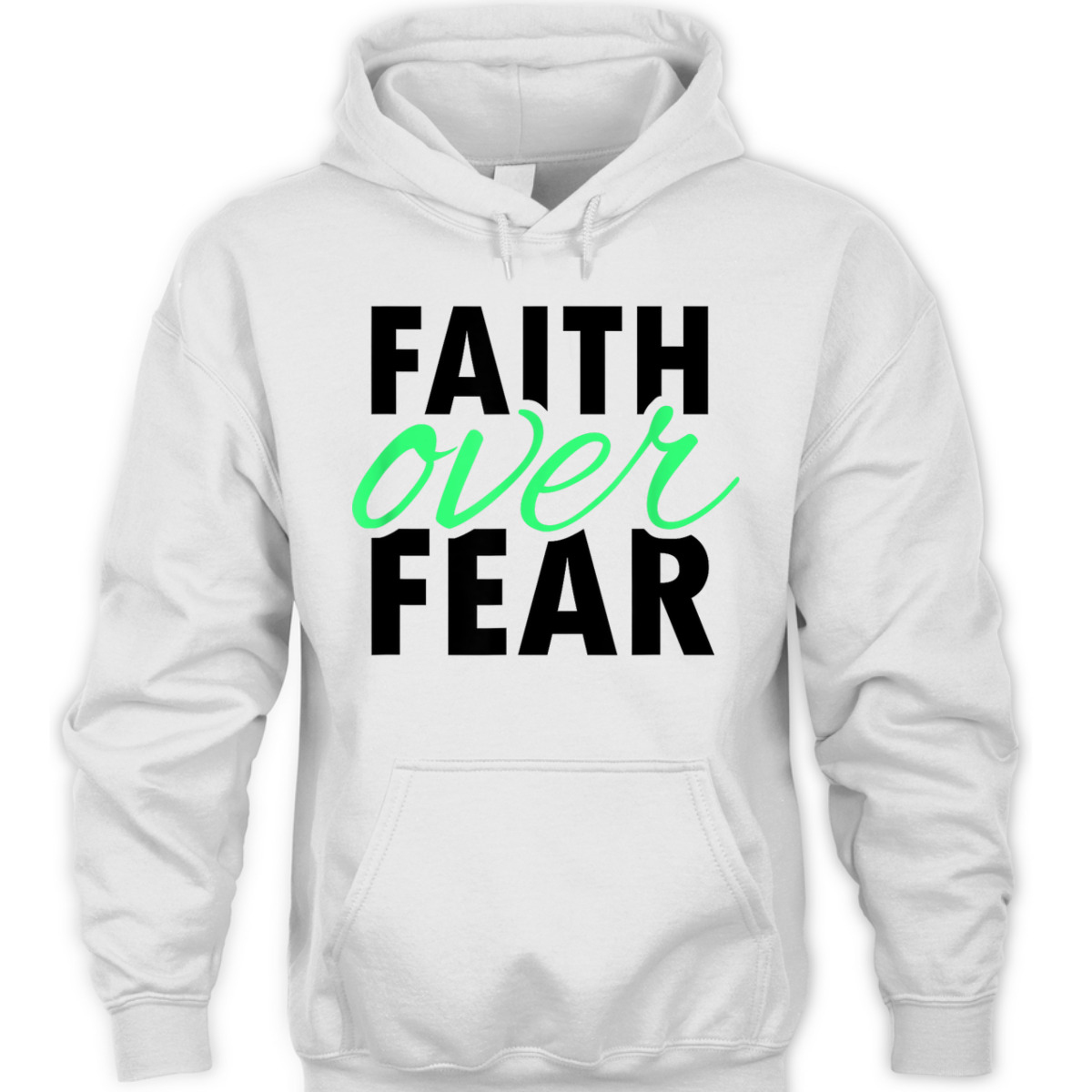 Vintage Faith Over Fear Christian Bible Verse Religious T-Shirt