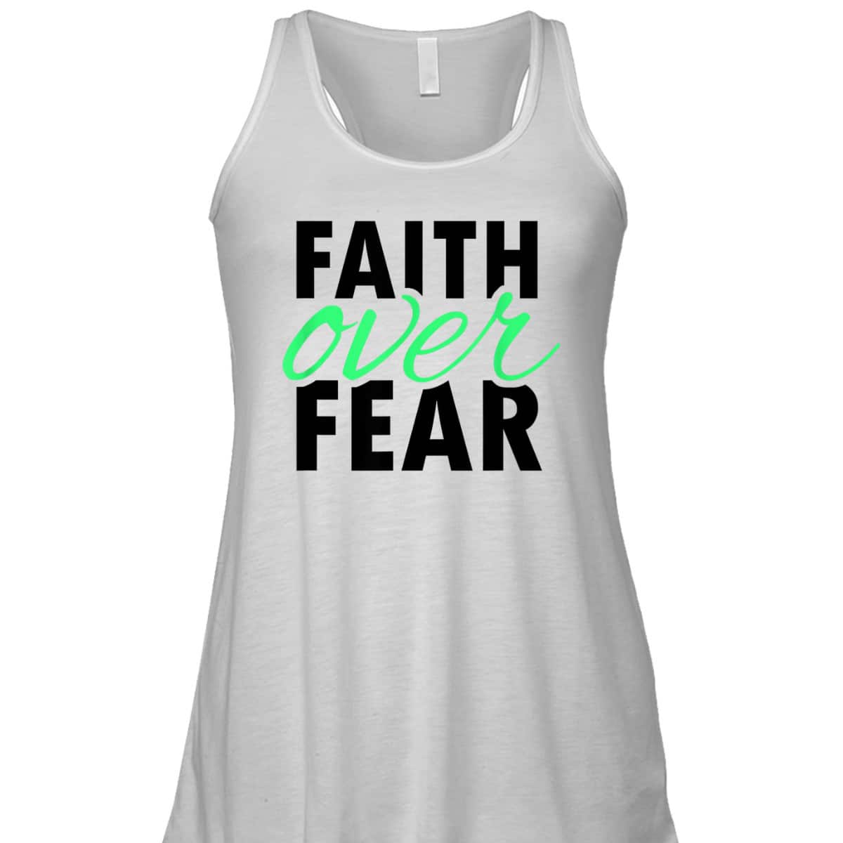 Vintage Faith Over Fear Christian Bible Verse Religious T-Shirt