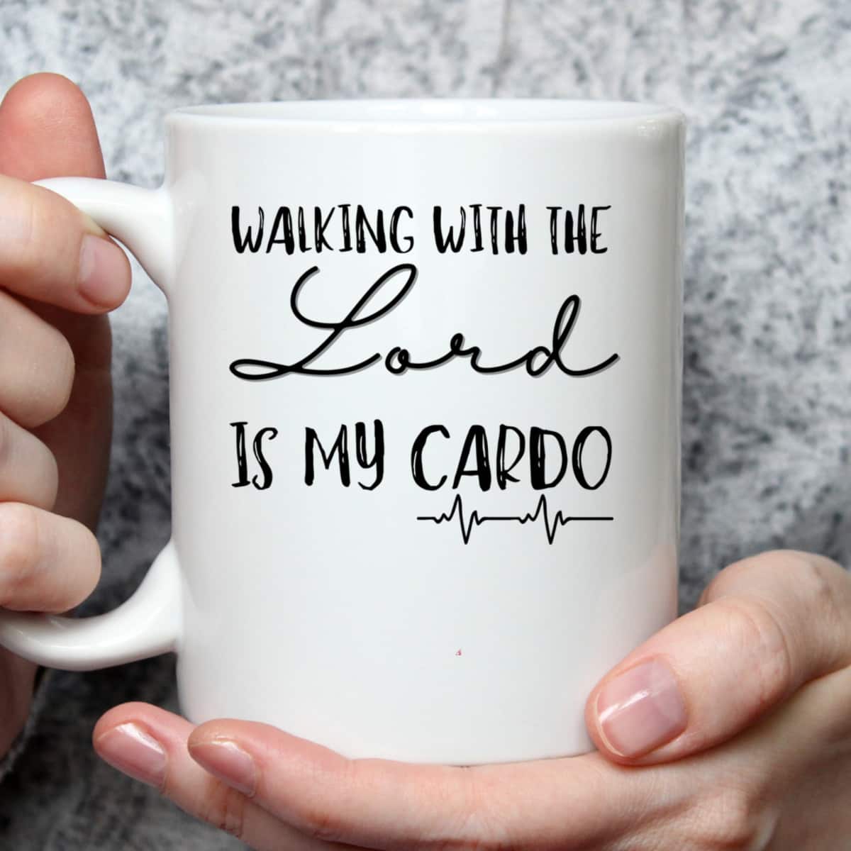 Walking With The Lord Is My Cardio Funny Christian T-Shirt