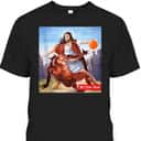 Not Today Satan Jesus Crossover Basketball Funny Christian T-Shirt Not Today Satan Jesus Crossover Basketball Funny Christian T-Shirt