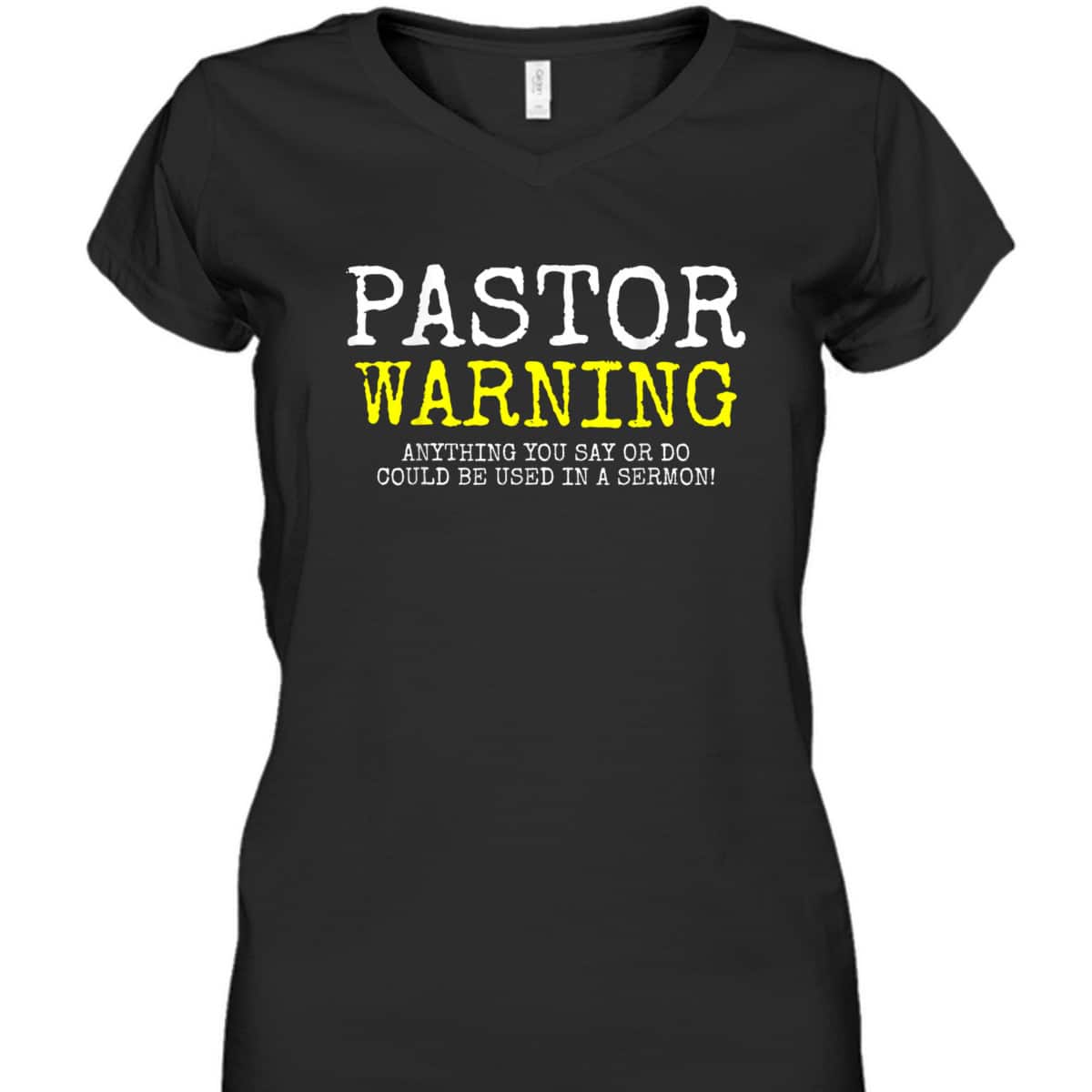 Pastor Warning Church Religious Faith Jesus Funny Christian T-Shirt