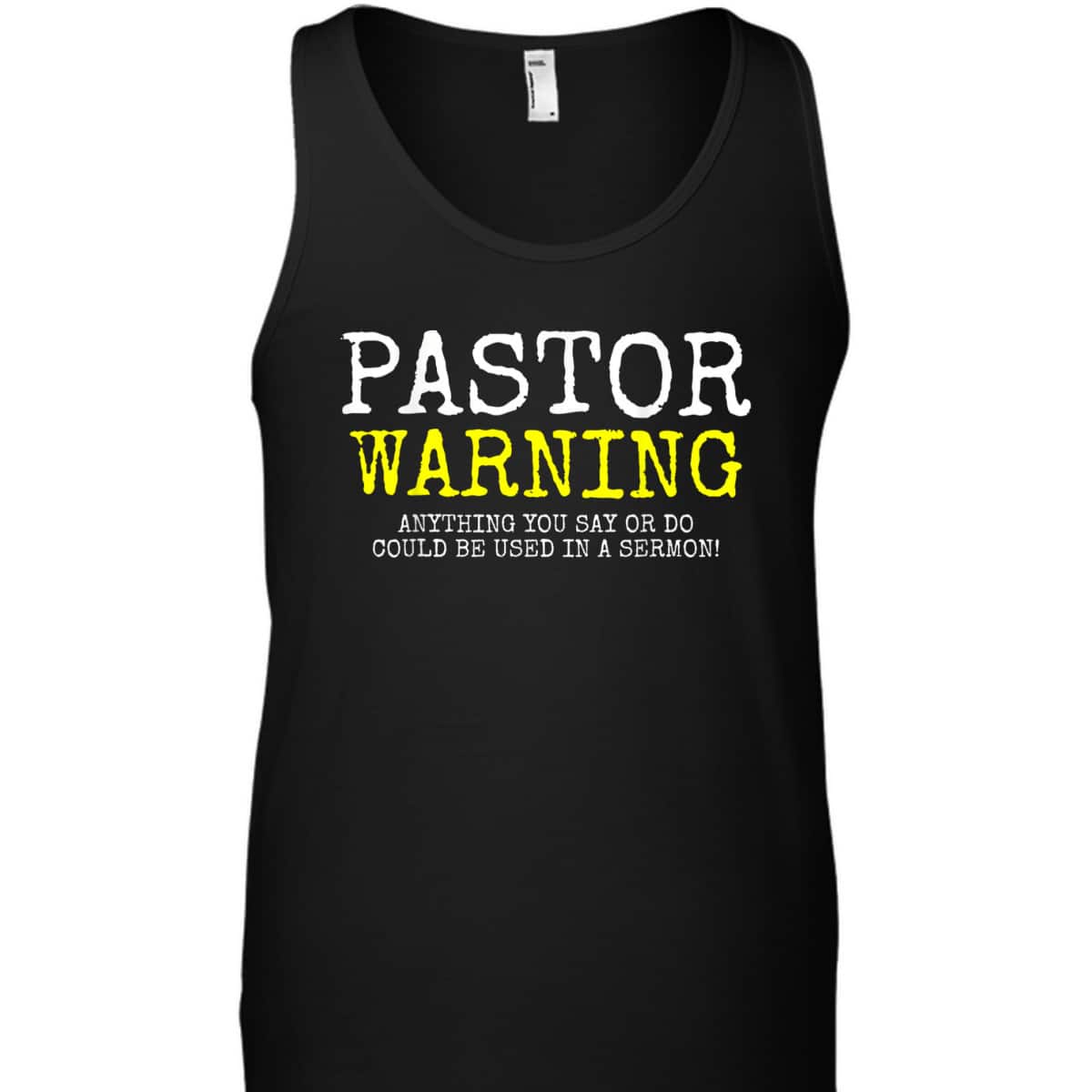 Pastor Warning Church Religious Faith Jesus Funny Christian T-Shirt