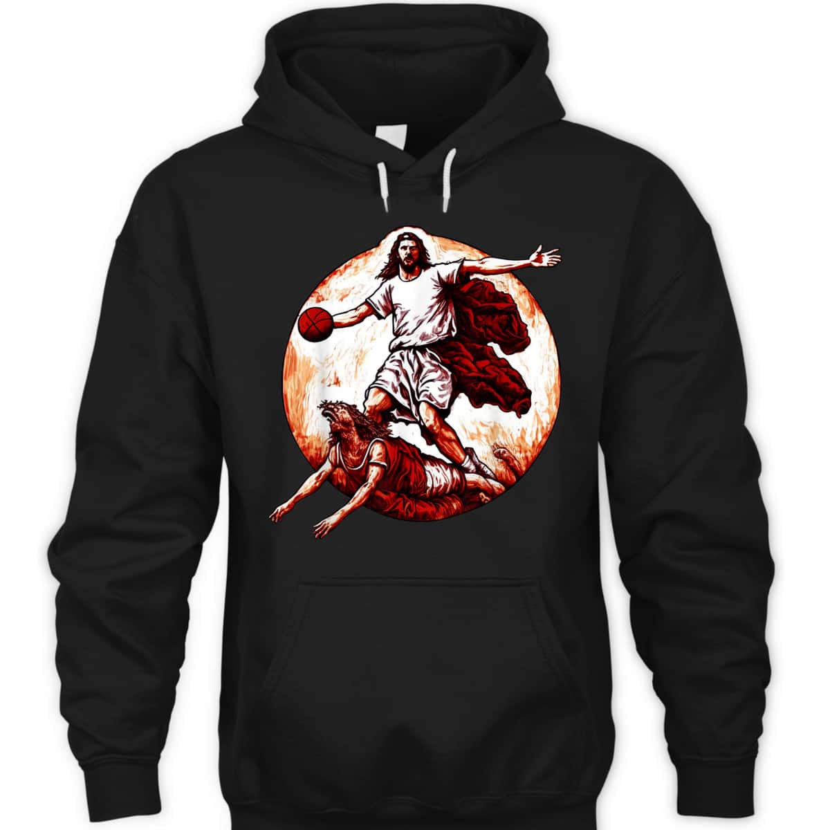 Funny Christian T-Shirt Jesus Crossing Up The Devil Christian Basketball Lover Funny Christian T-Shirt Jesus Crossing Up The Devil Christian Basketball Lover