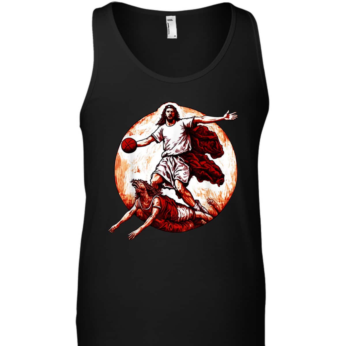 Funny Christian T-Shirt Jesus Crossing Up The Devil Christian Basketball Lover Funny Christian T-Shirt Jesus Crossing Up The Devil Christian Basketball Lover