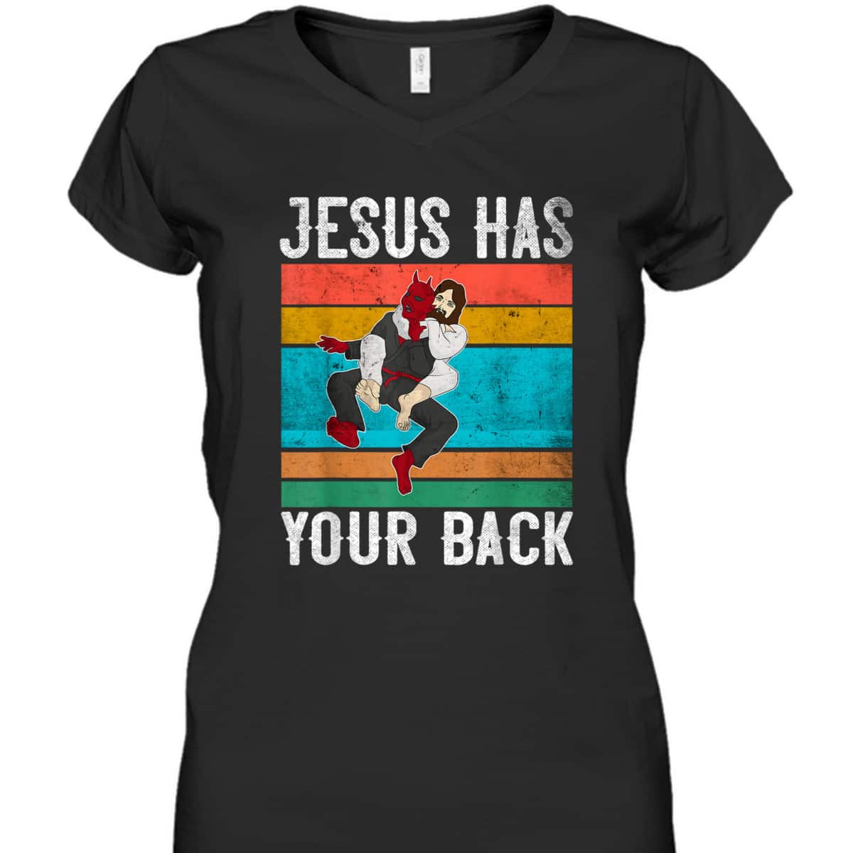 Funny Christian Jesus Has Your Back Brazilian Jiu Jitsu Religious Christian T-Shirt Funny Christian Jesus Has Your Back Brazilian Jiu Jitsu Religious Christian T-Shirt