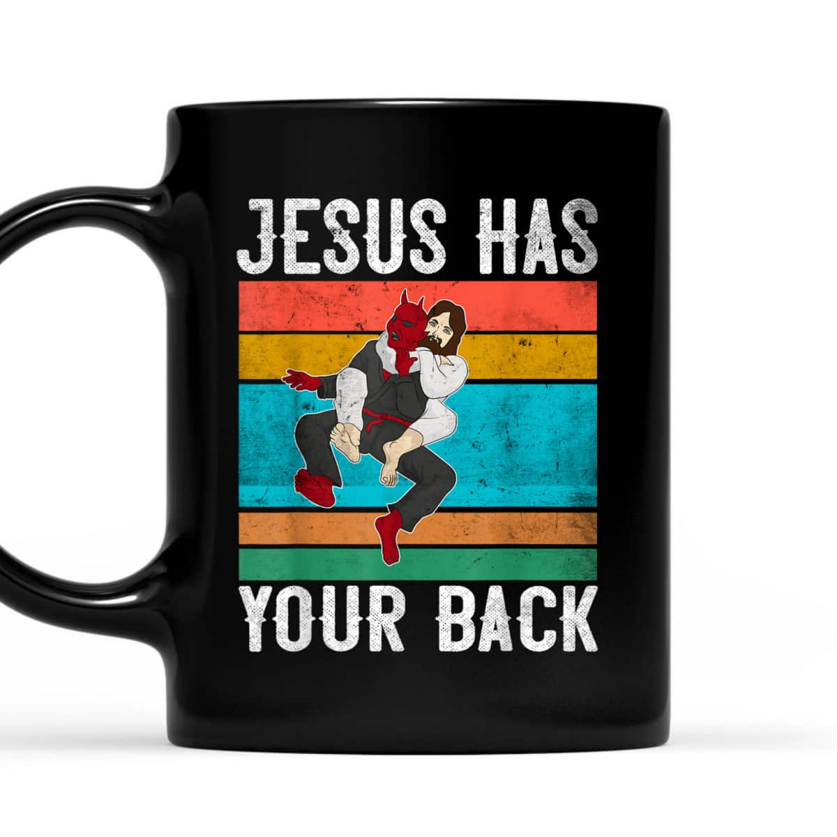 Funny Christian Jesus Has Your Back Brazilian Jiu Jitsu Religious Christian T-Shirt Funny Christian Jesus Has Your Back Brazilian Jiu Jitsu Religious Christian T-Shirt