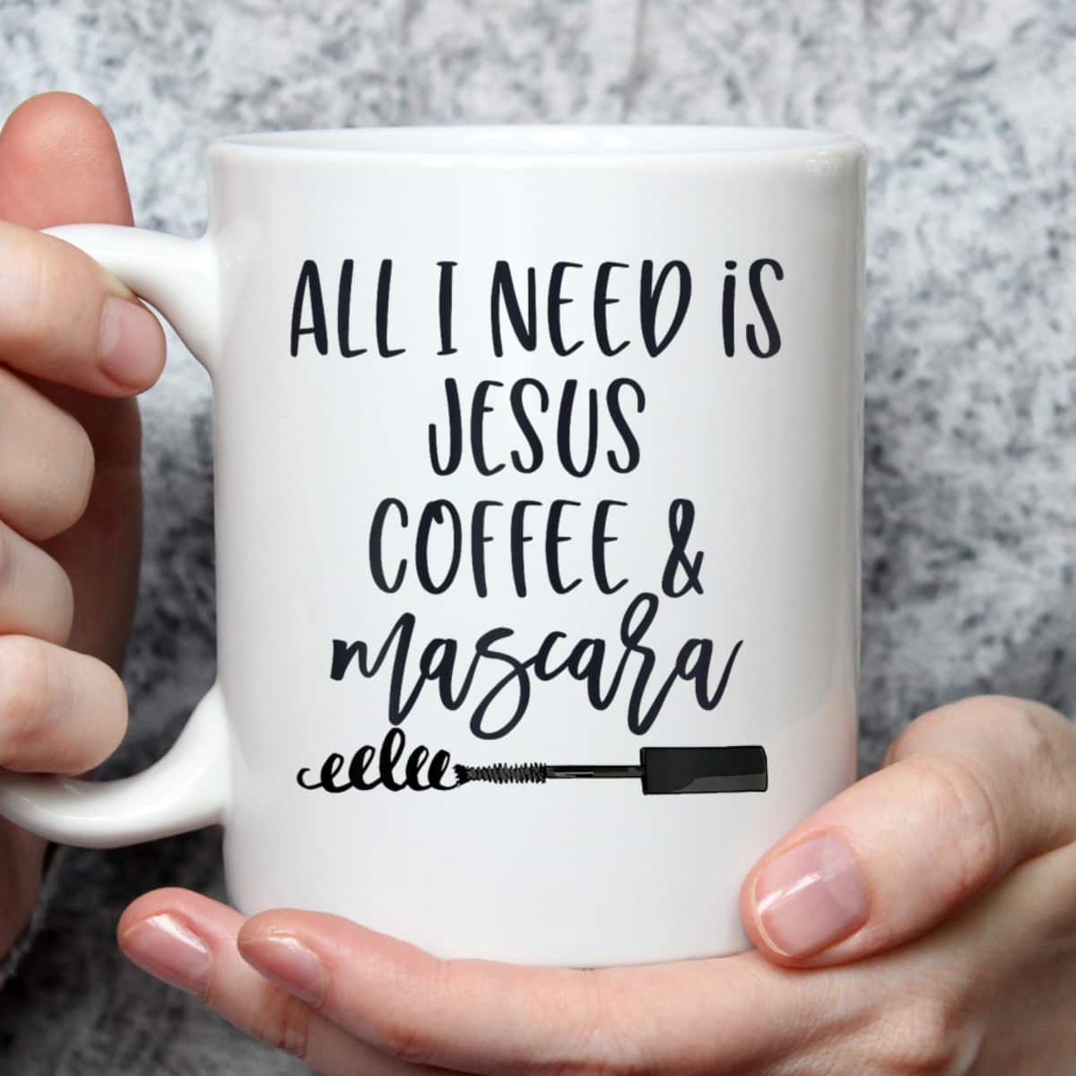 All I Need Is Jesus Coffee And Mascara Funny Christian T-Shirt All I Need Is Jesus Coffee And Mascara Funny Christian T-Shirt