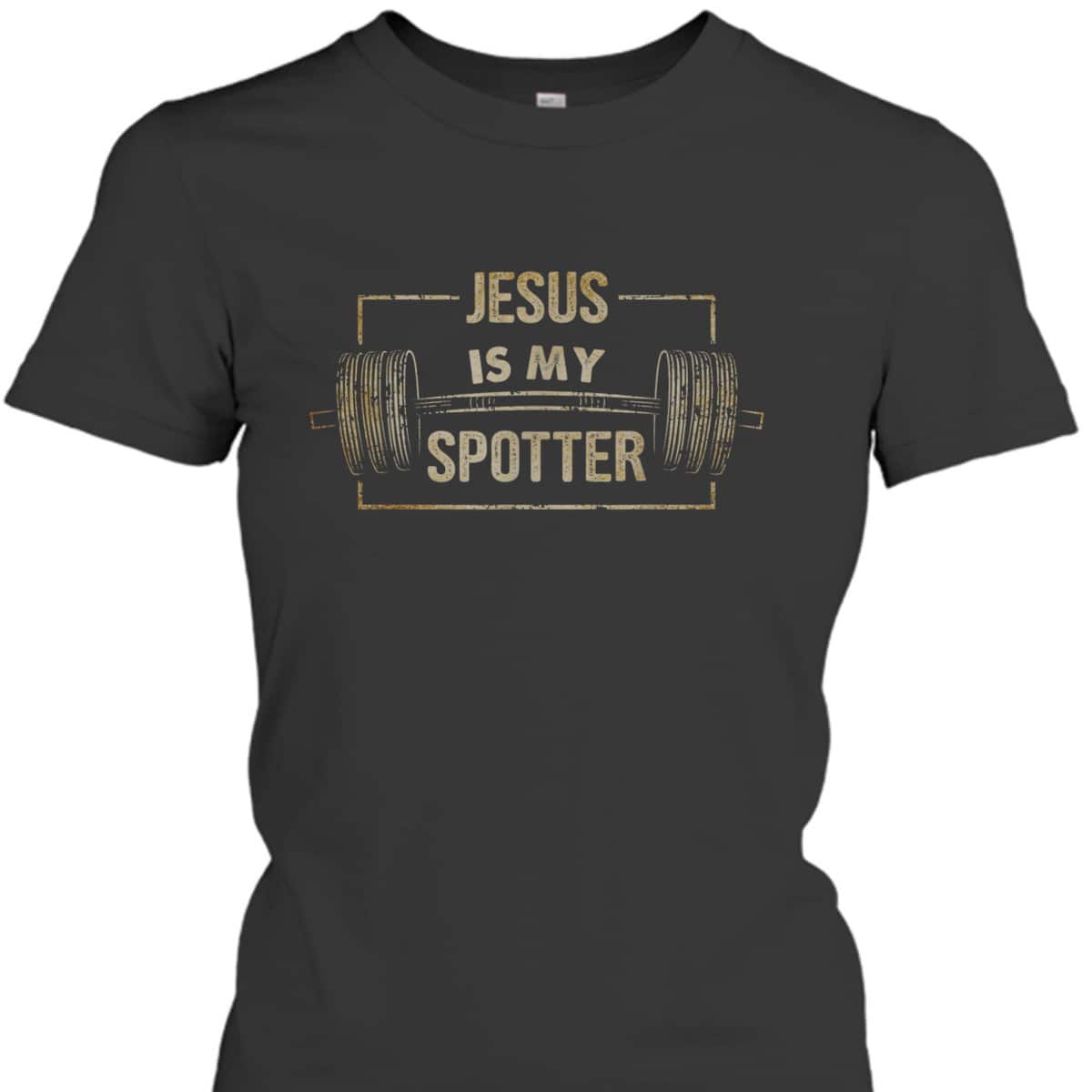 Funny Christian Gymer Jesus Is My Spotter T-Shirt