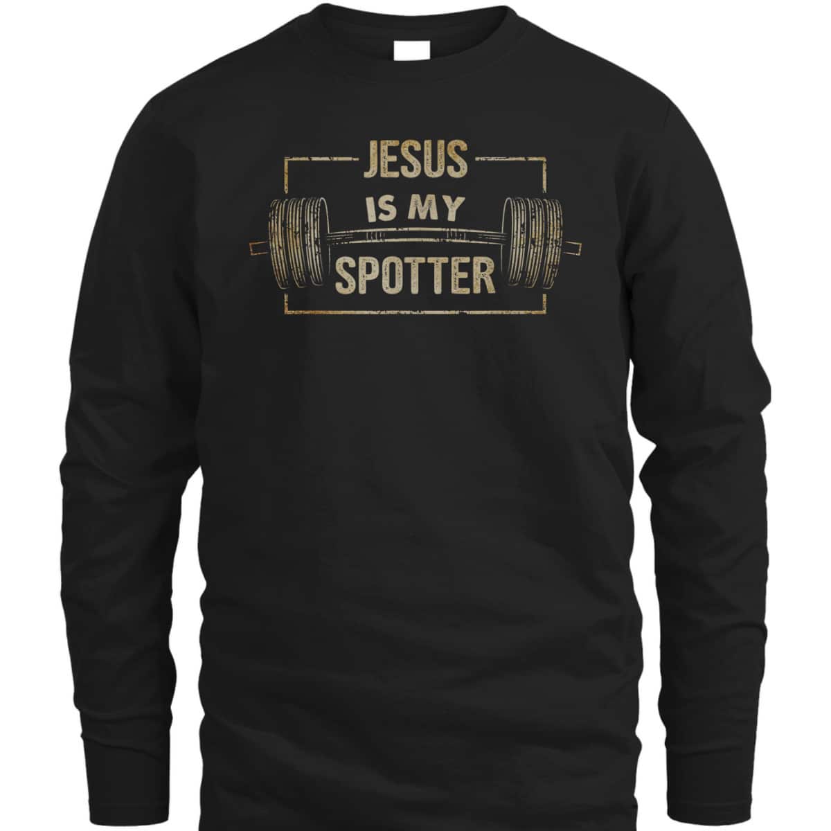 Funny Christian Gymer Jesus Is My Spotter T-Shirt