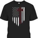Christian Cross American Flag 4th July Patriotic Christian T-Shirt