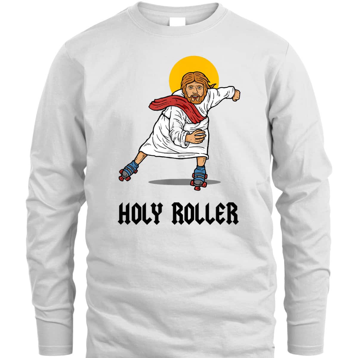 Holy Roller Funny Christian Jesus Roller Skates Skating T-Shirt