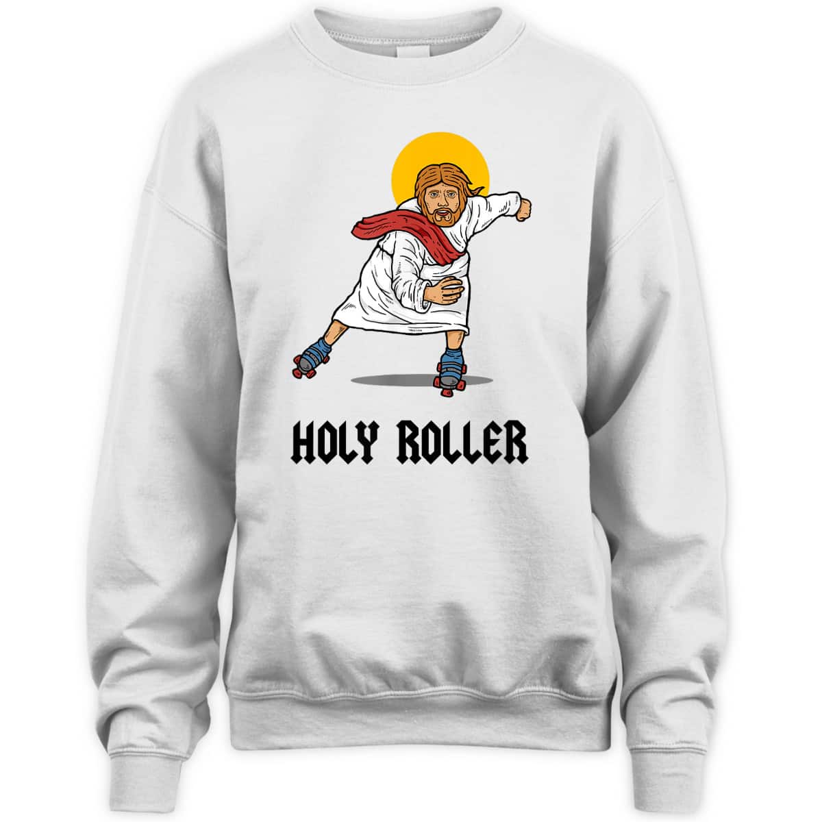 Holy Roller Funny Christian Jesus Roller Skates Skating T-Shirt