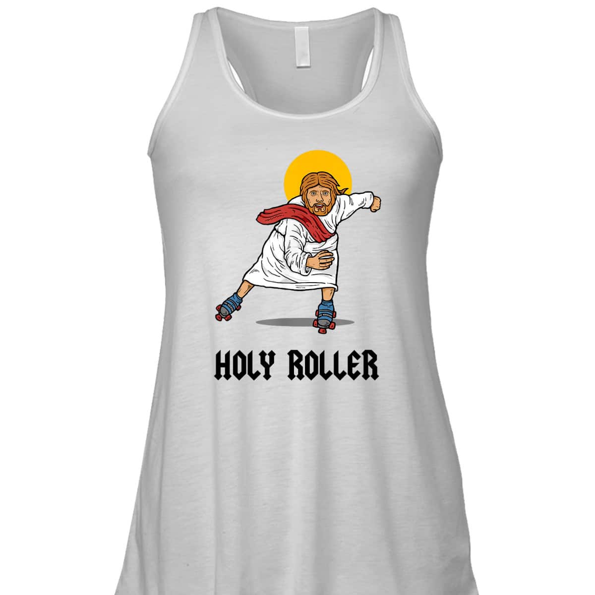 Holy Roller Funny Christian Jesus Roller Skates Skating T-Shirt