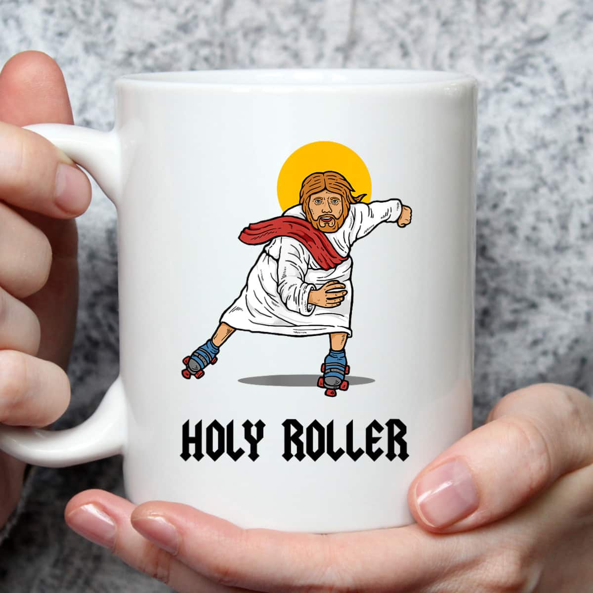 Holy Roller Funny Christian Jesus Roller Skates Skating T-Shirt