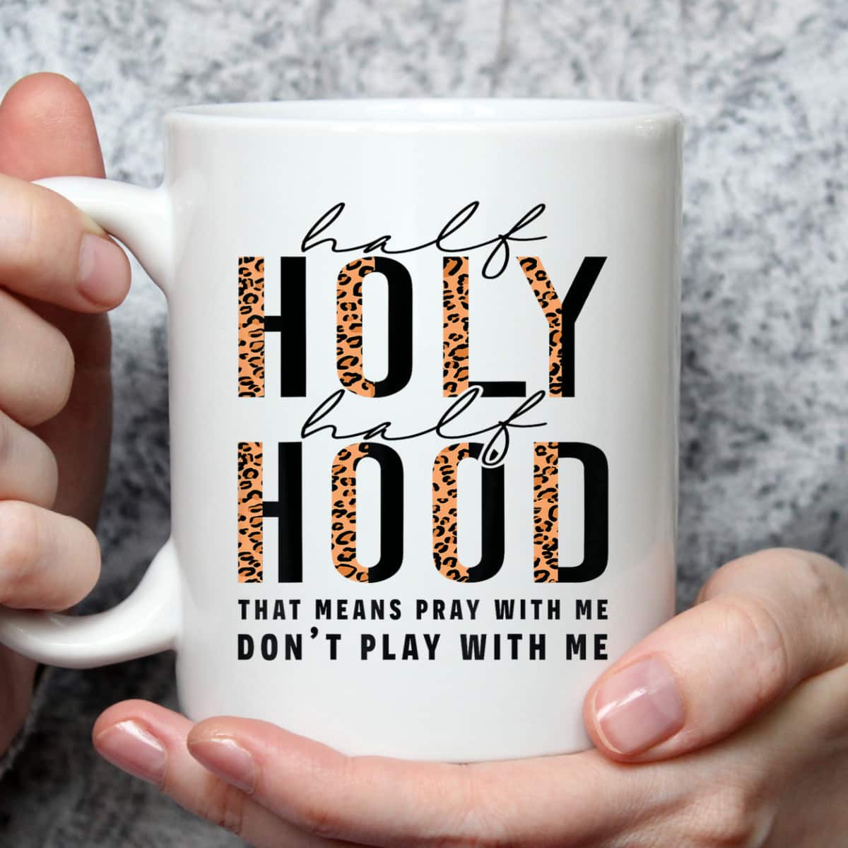 Half Hood Half Holy Funny Christian Religious Leopard Don't Play With Me T-Shirt Half Hood Half Holy Funny Christian Religious Leopard Don't Play With Me T-Shirt