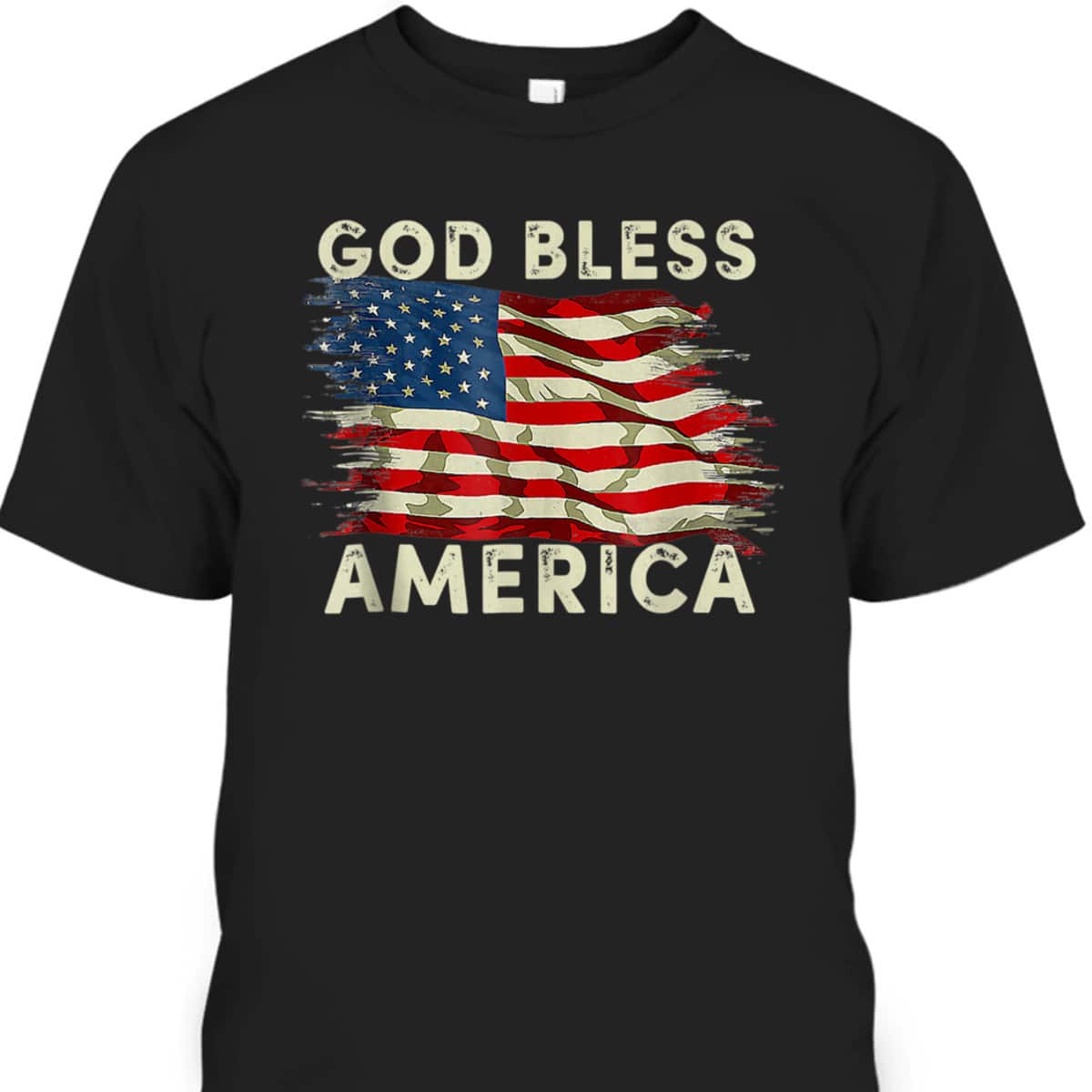 God Bless America USA Flag Christian 4th Of July T-Shirt God Bless America USA Flag Christian 4th Of July T-Shirt